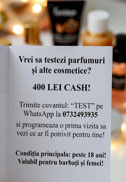 Active Test Partner. Barbati si femei pot testa parfumuri si alte cosmetice